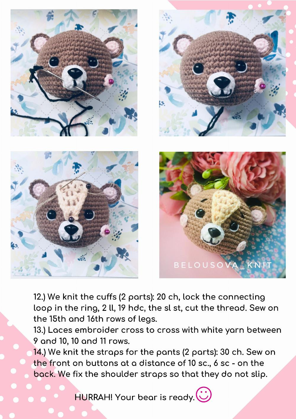 crochet pattern teddy bear brownie