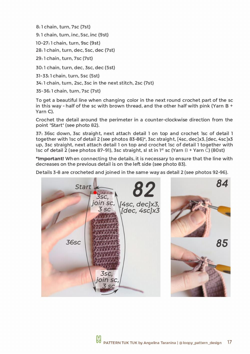 CROCHET PATTERN TUK TUK