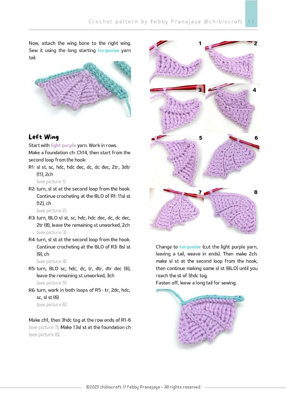 Crochet pattern | US crochet terms ENGLISH REVERSIBLE BABY DRAGON Amigurumi