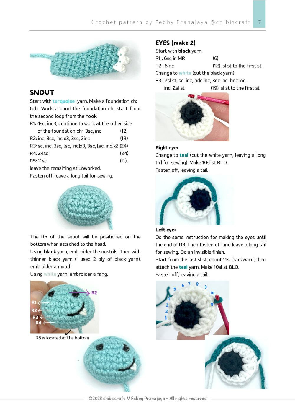 Crochet pattern | US crochet terms ENGLISH REVERSIBLE BABY DRAGON Amigurumi