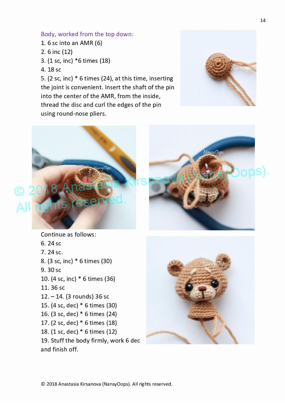 Crochet pattern with photo tutorial “Teddy Max”