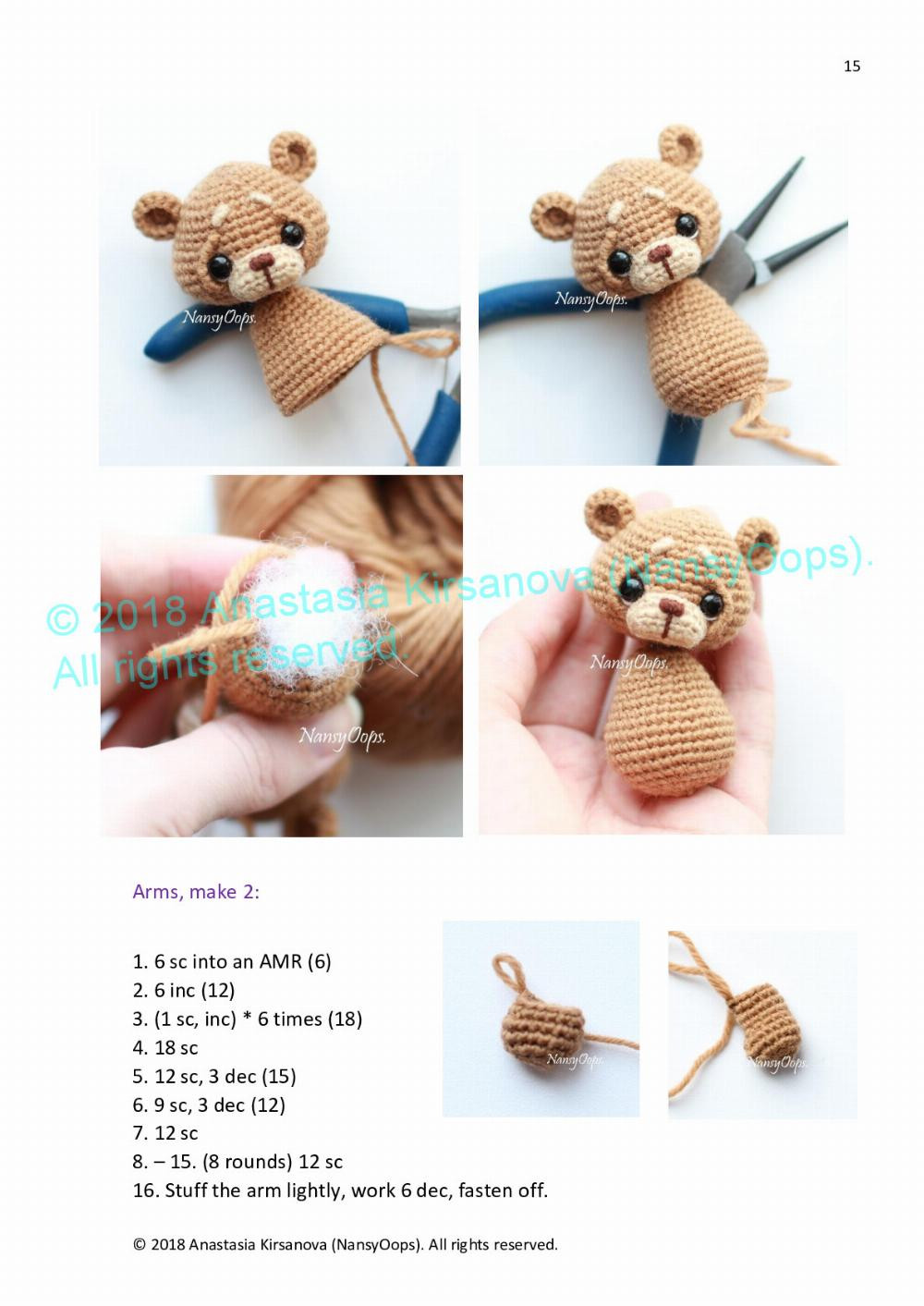 Crochet pattern with photo tutorial “Teddy Max”