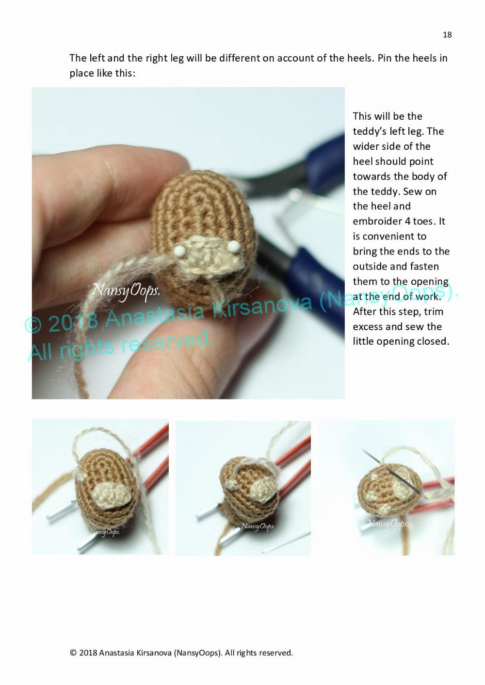 Crochet pattern with photo tutorial “Teddy Max”