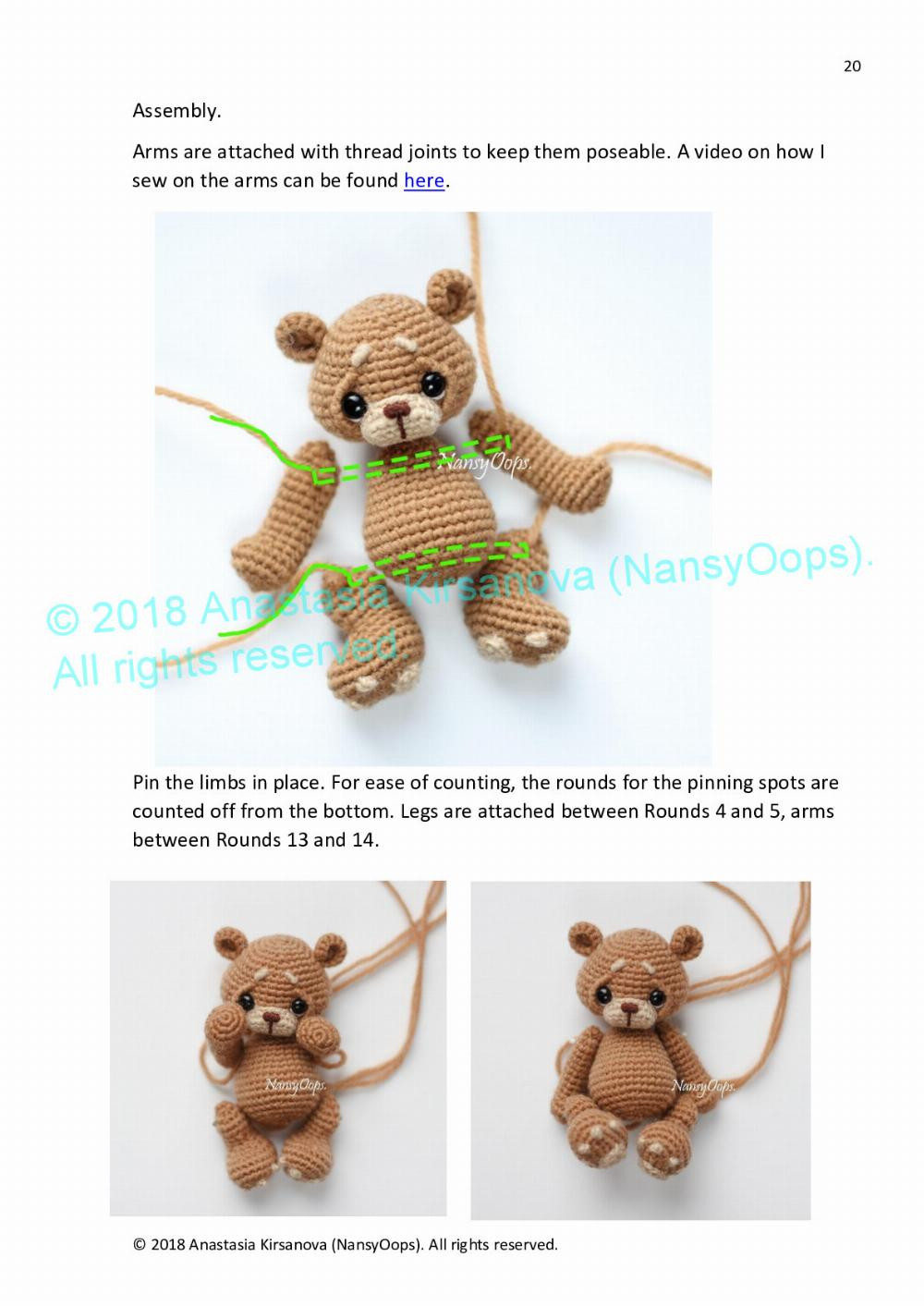 Crochet pattern with photo tutorial “Teddy Max”