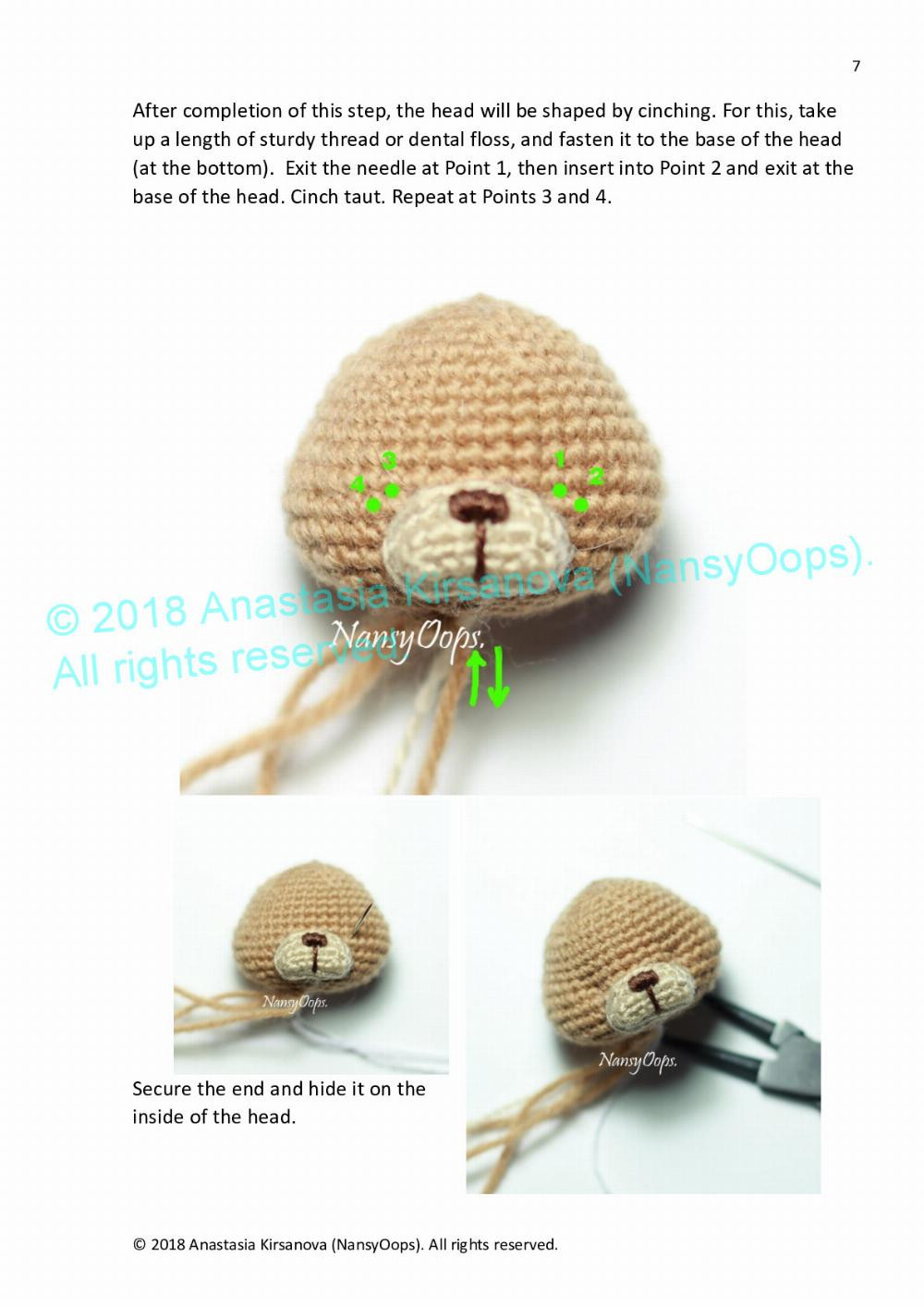 Crochet pattern with photo tutorial “Teddy Max”