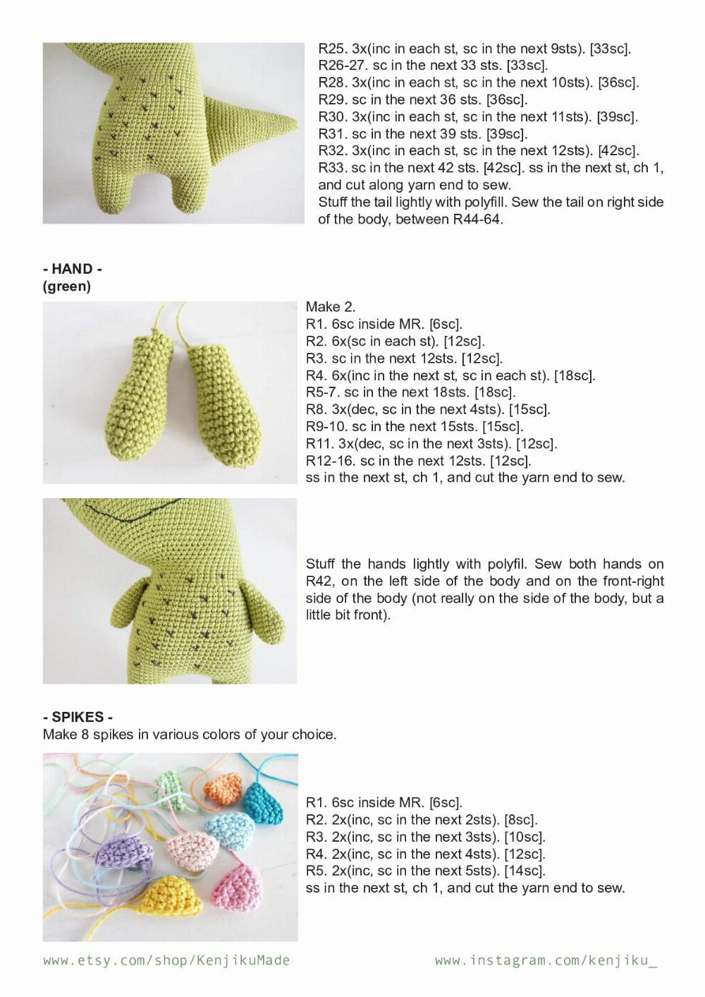 croco crocodile amigurumi pattern