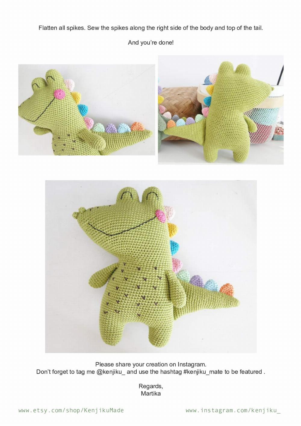 croco crocodile amigurumi pattern