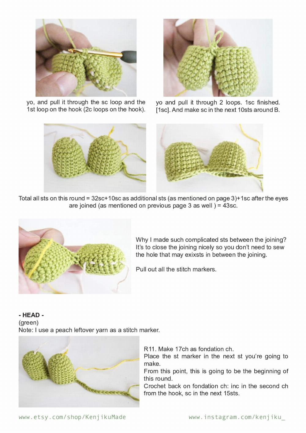 croco crocodile amigurumi pattern