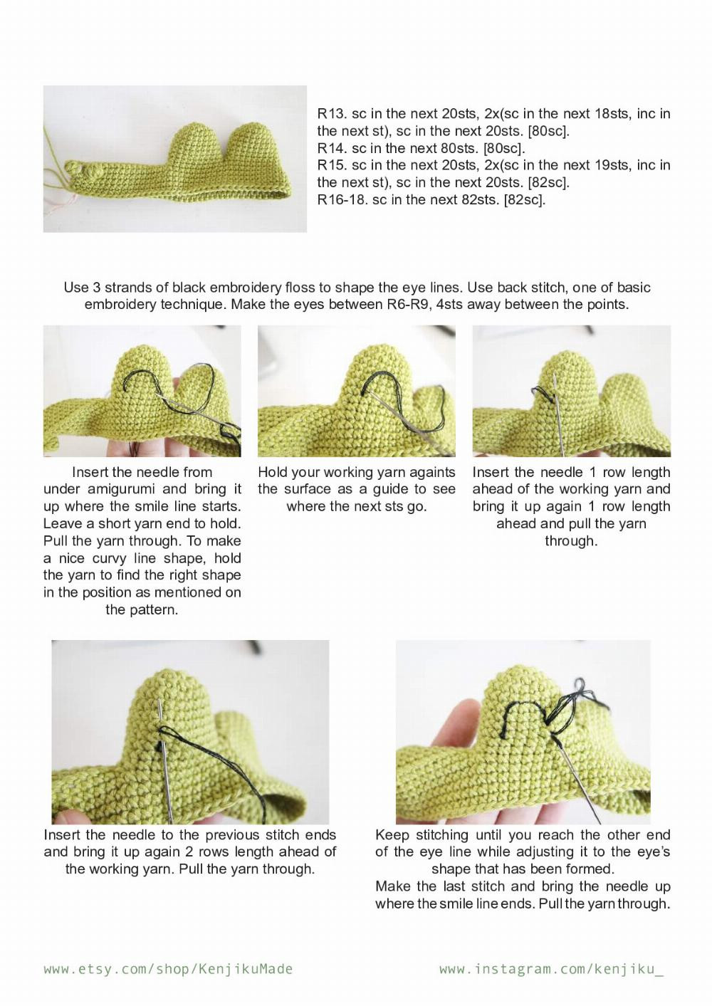 croco crocodile amigurumi pattern