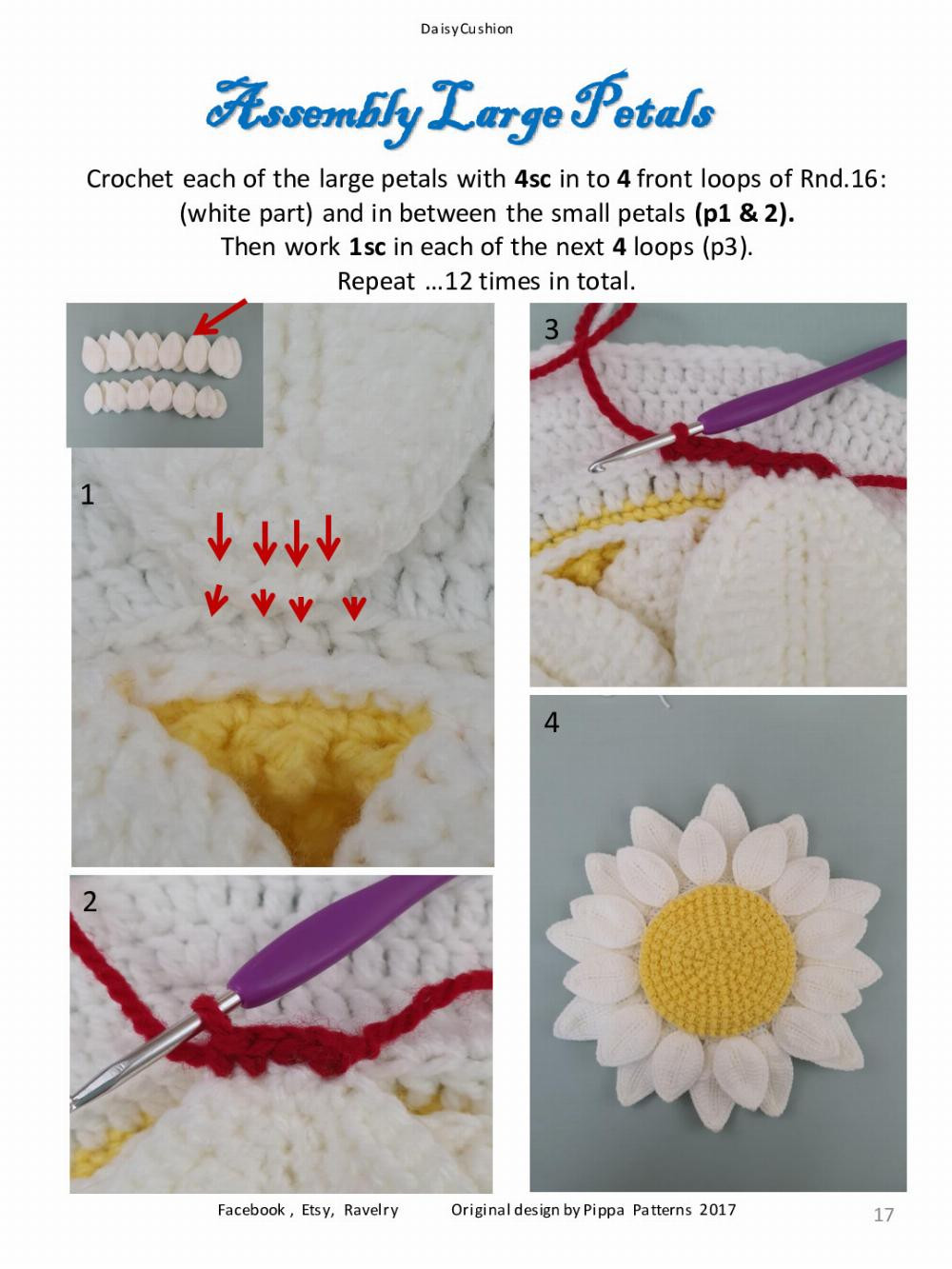 Daisy -Cushion Pattern and Instructions