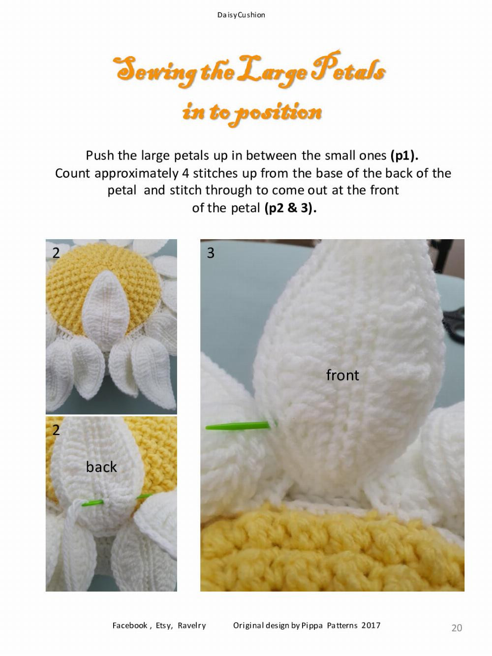 Daisy -Cushion Pattern and Instructions