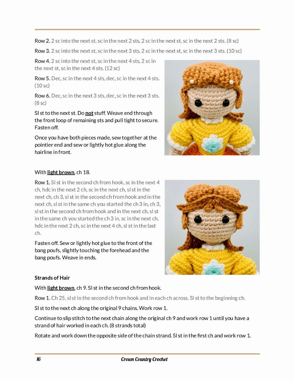 daisy girl doll crochet pattern