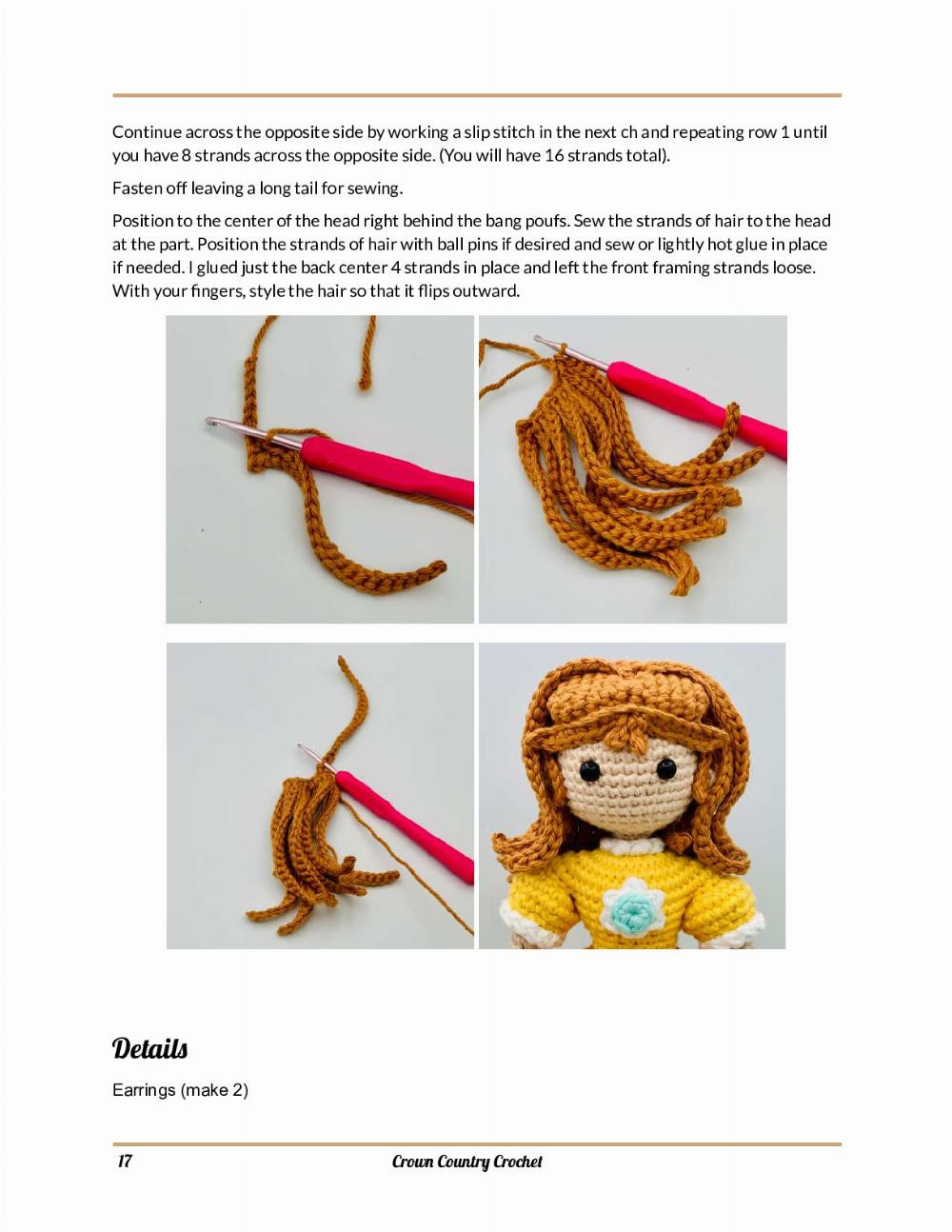 daisy girl doll crochet pattern