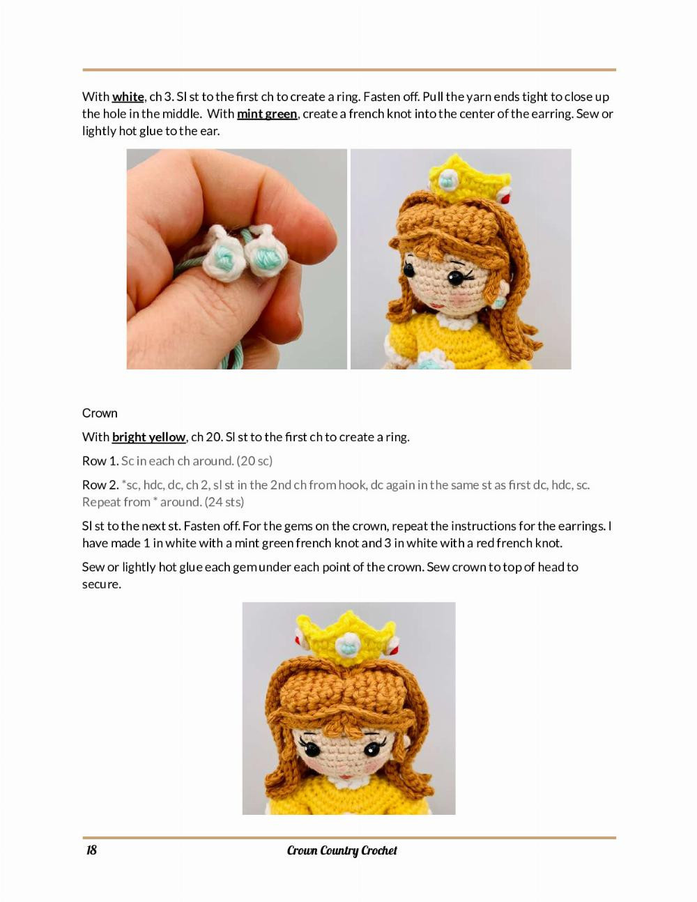 daisy girl doll crochet pattern