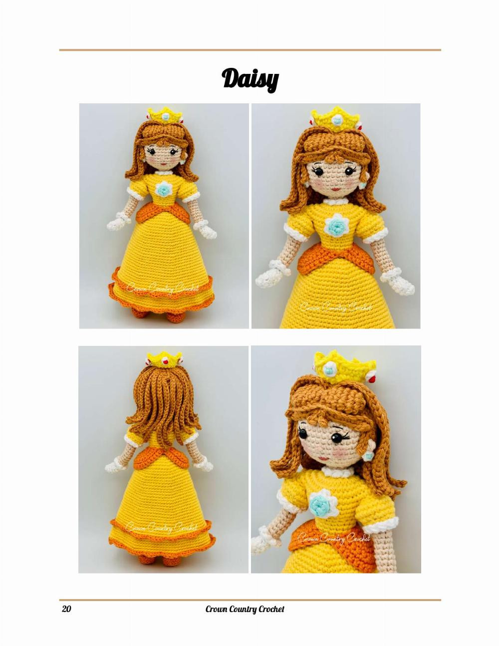 daisy girl doll crochet pattern