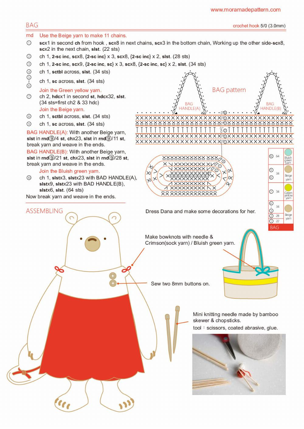 dana bear crochet pattern