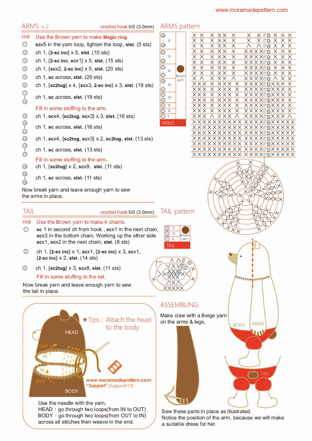 dana bear crochet pattern