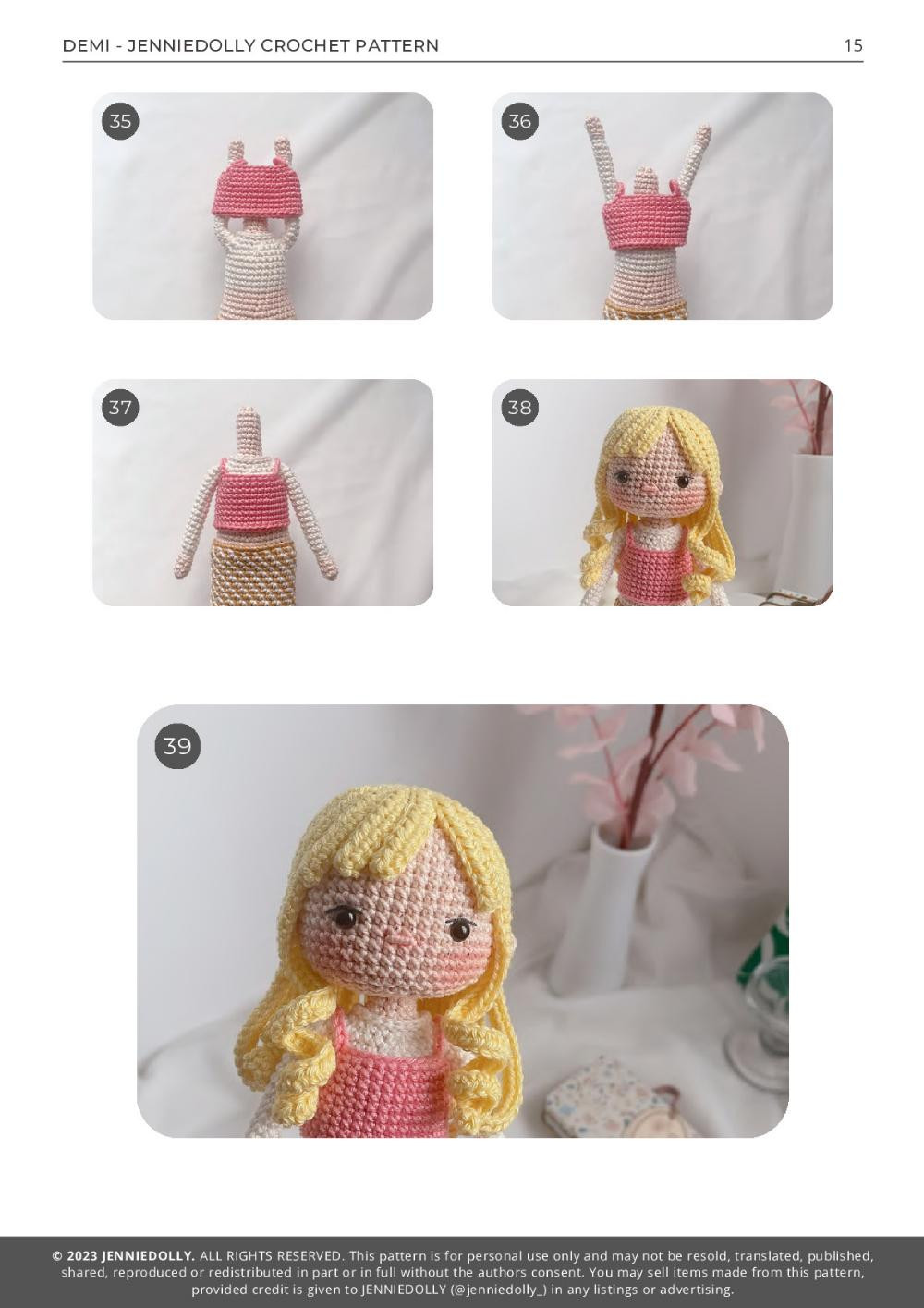 demi girl doll crochet pattern