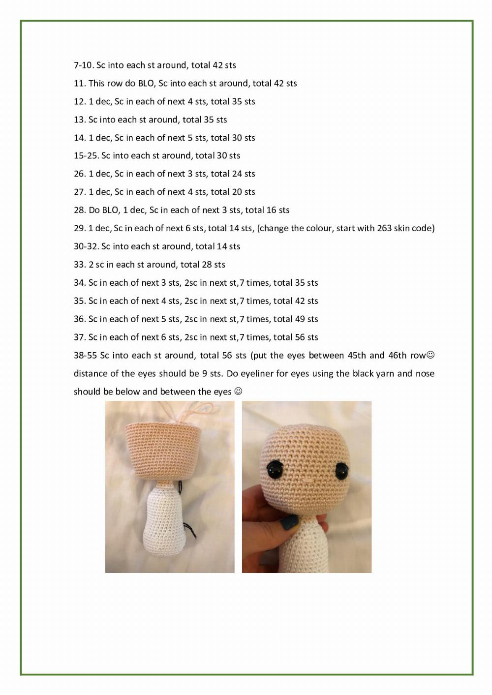 DENISE doll crochet pattern