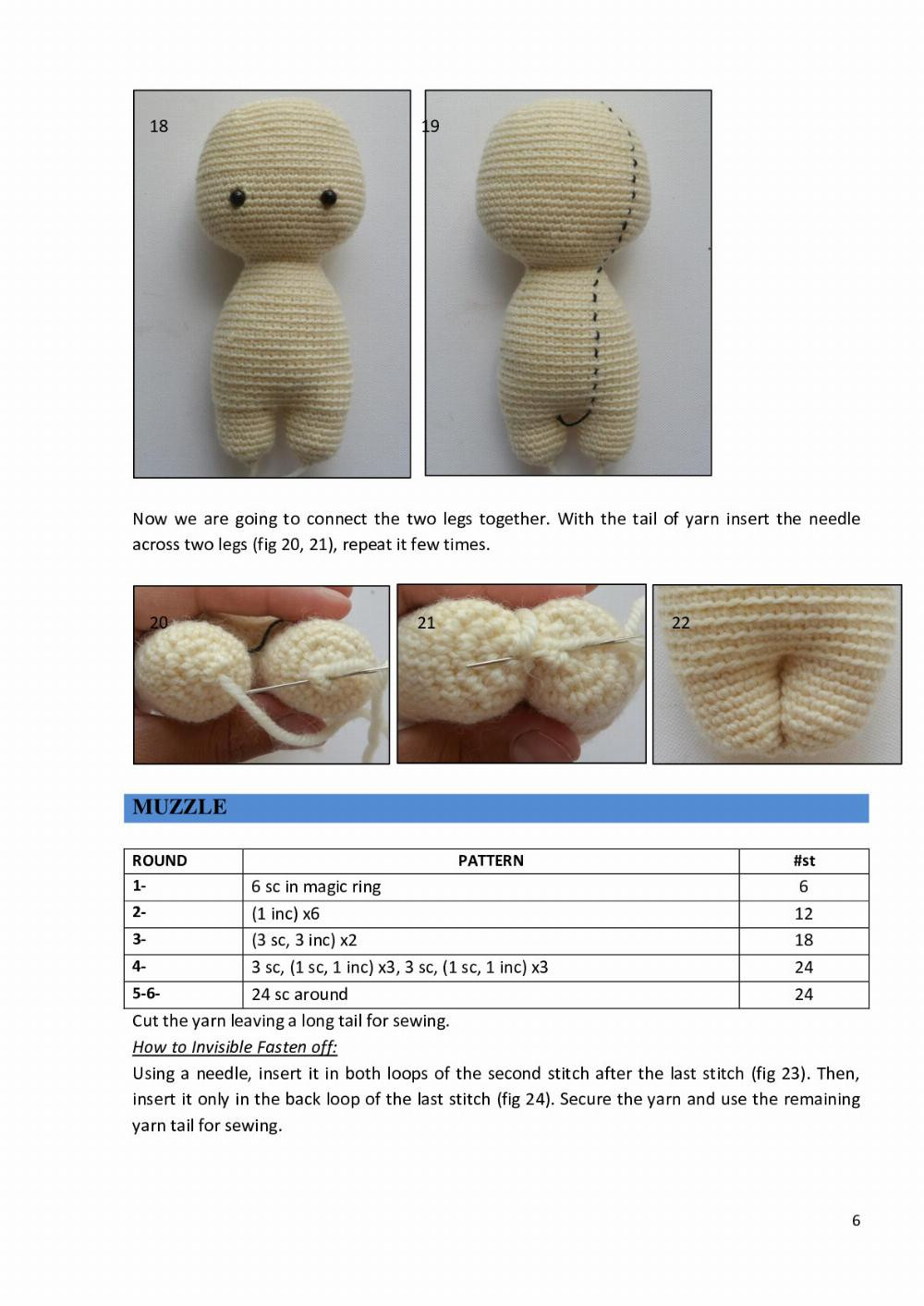 Dora the lamb crochet pattern