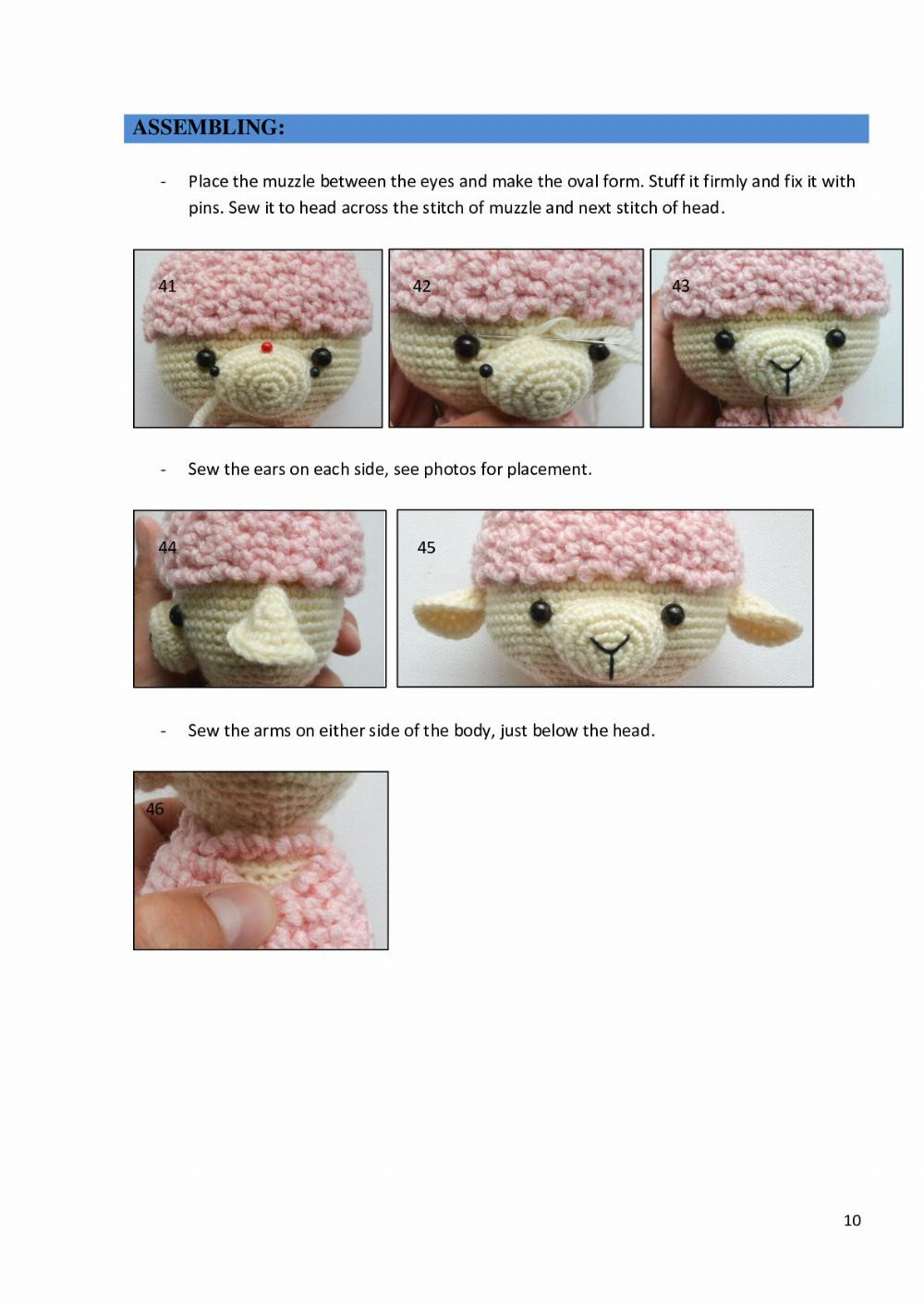 Dora the lamb crochet pattern