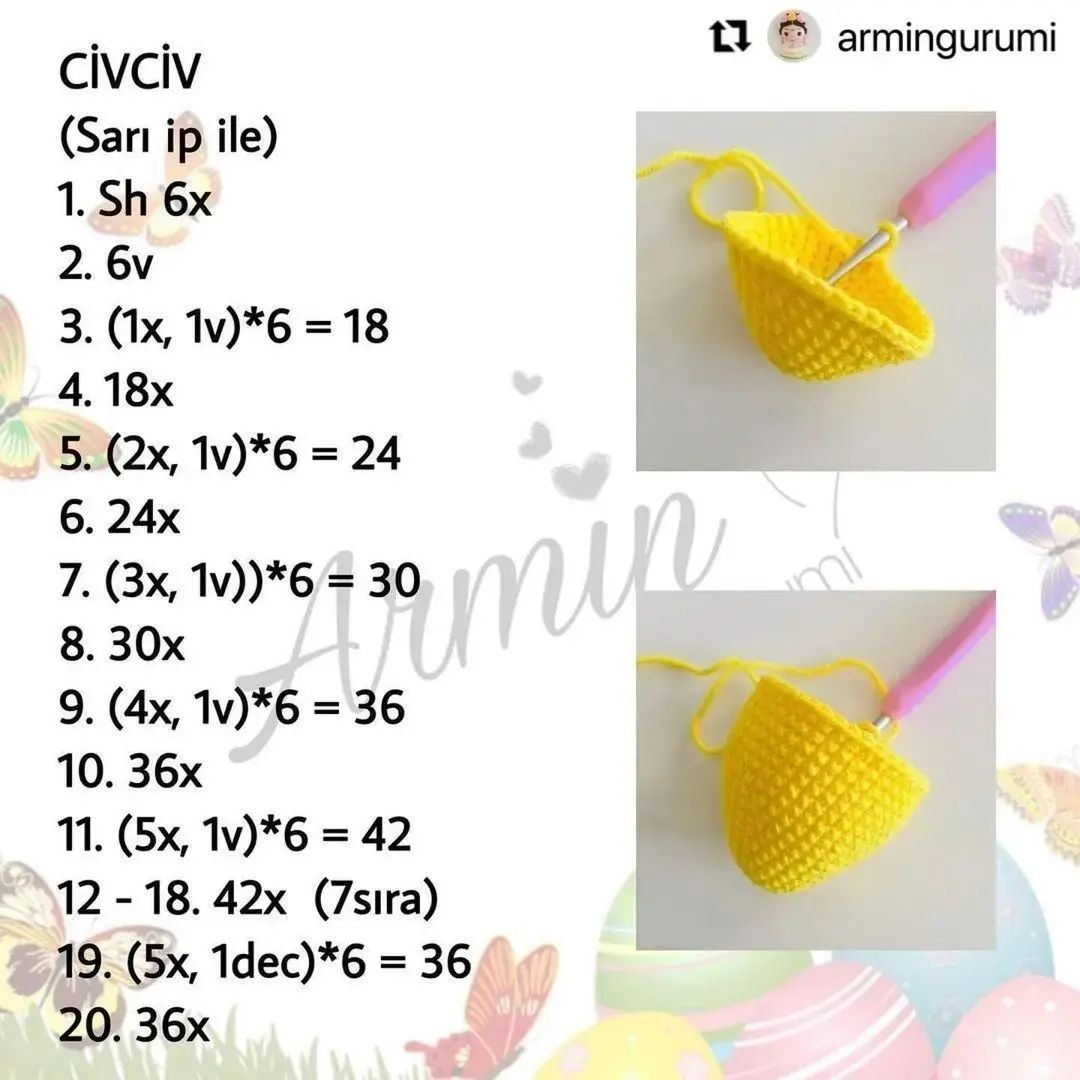 ekibi olarak renkli yumurtalarımla bende baharı selamlıyorum. 🐣 Örmesi pratik, renklerini hayal gücünüze bıraktığım sevimli yumurta tariflerimle karşınızdayım.. Sayfalarınızı da renklendirebilirsem ne mutlu bana ☺️