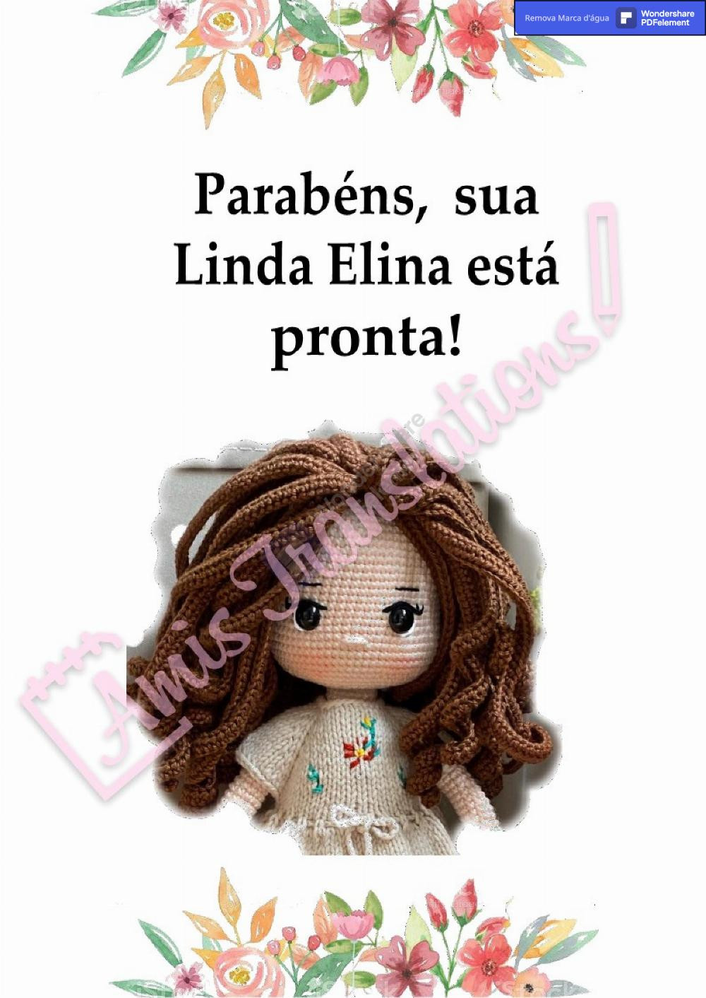 elina girl doll pattern