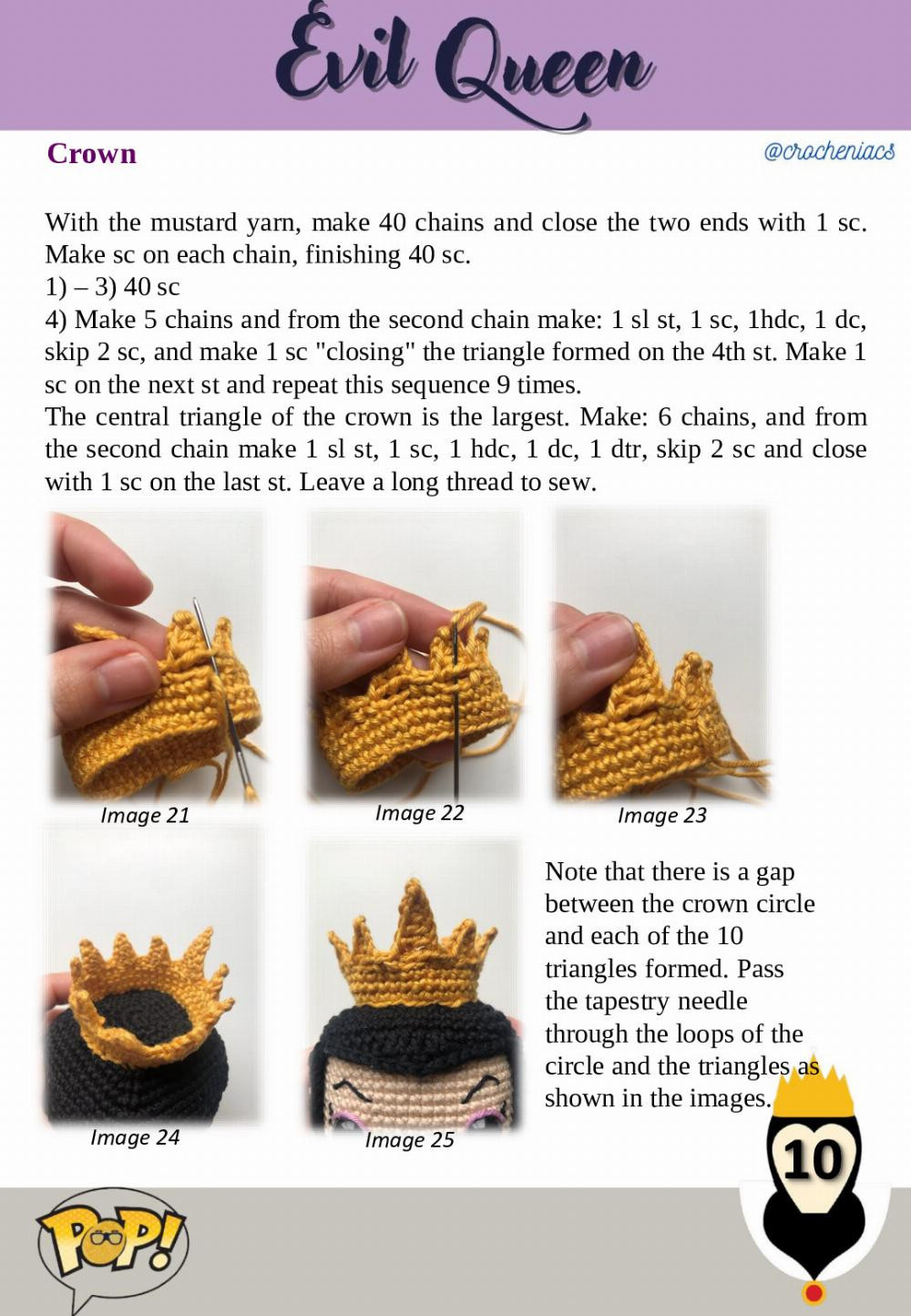 evil queen crochet pattern