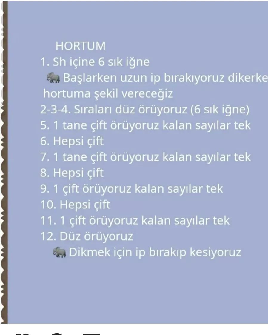 Fil kafası anahtarlık tığ işi modeli.