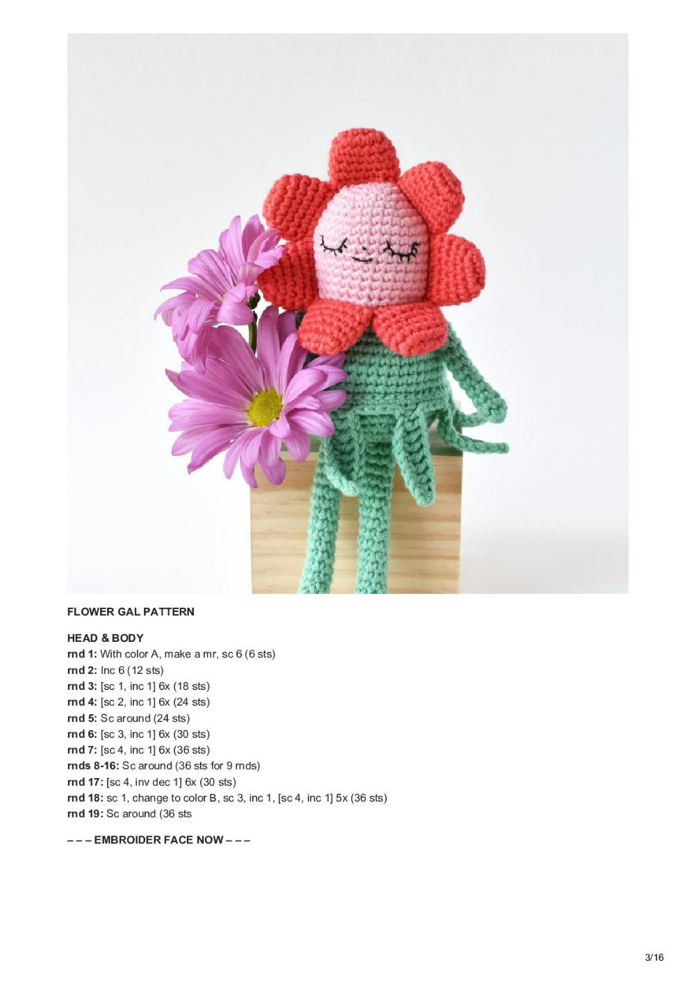 Flower Gal Amigurumi Pattern