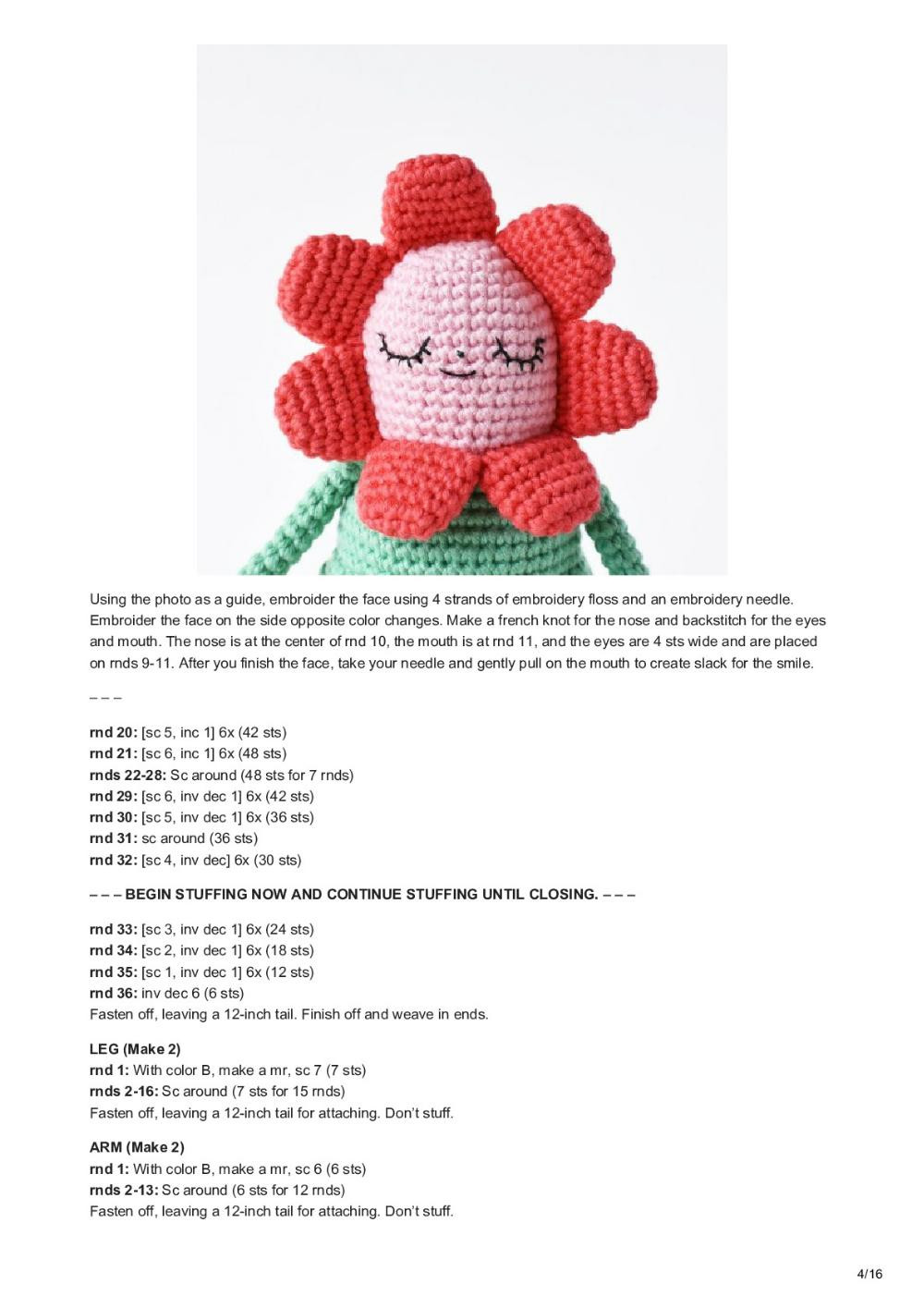 Flower Gal Amigurumi Pattern