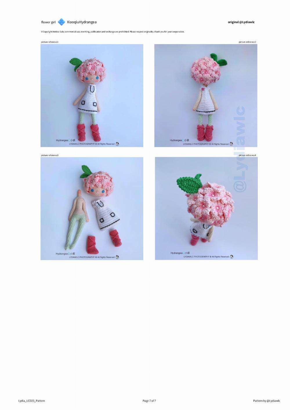 flower girl doll crochet pattern