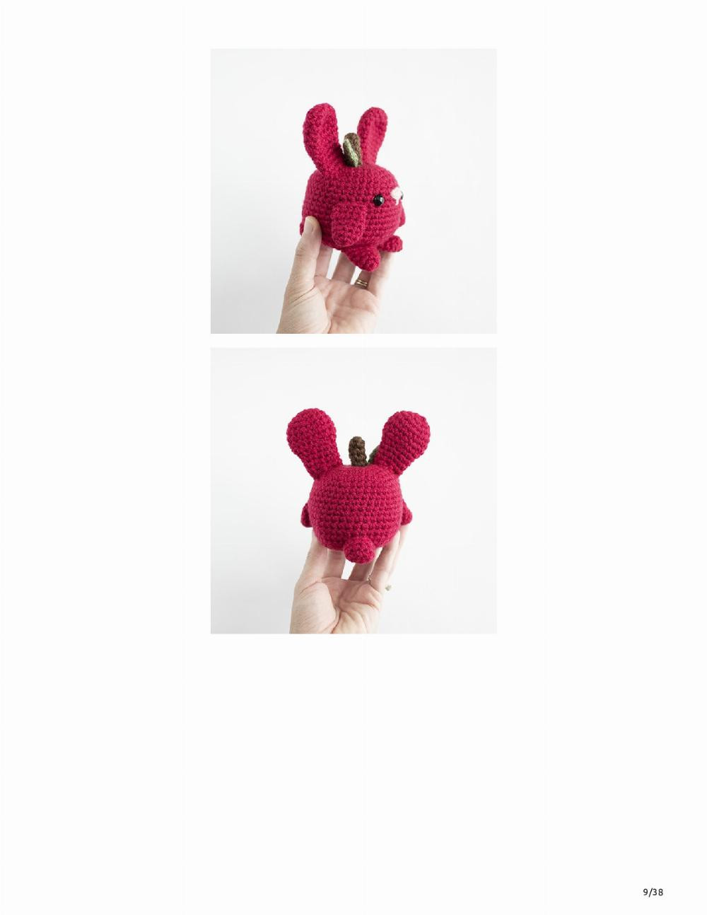 free crochet back to school bunnies