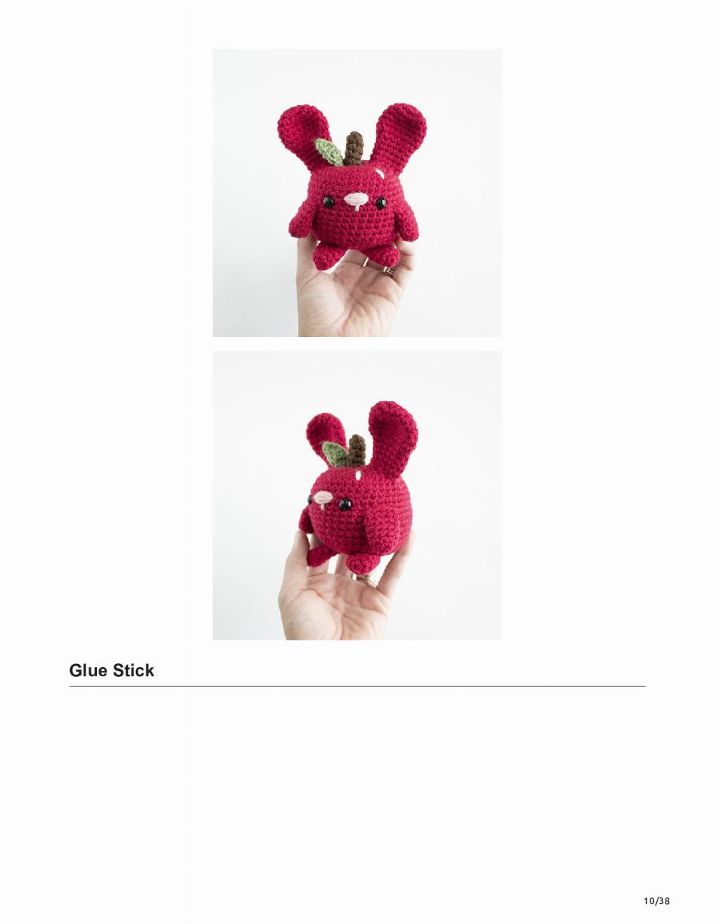 free crochet back to school bunnies