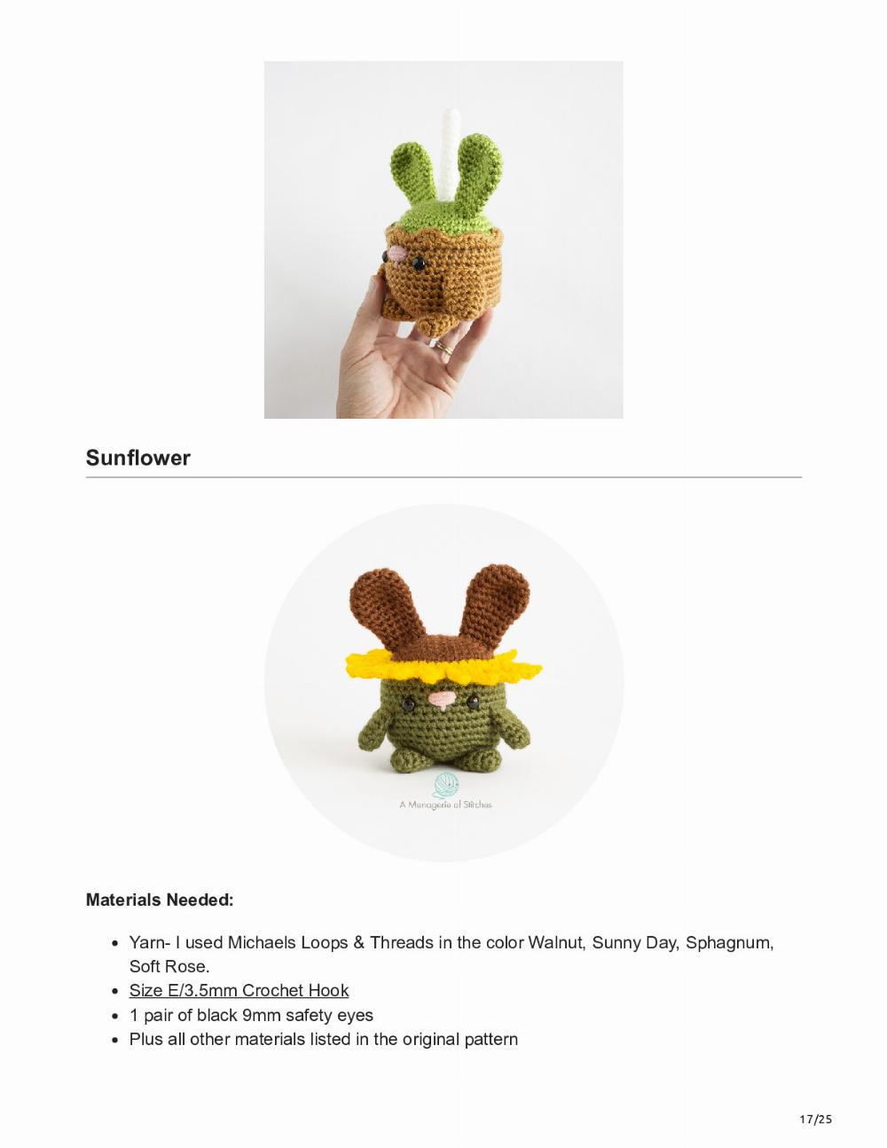 free crochet harvest festival bunnies