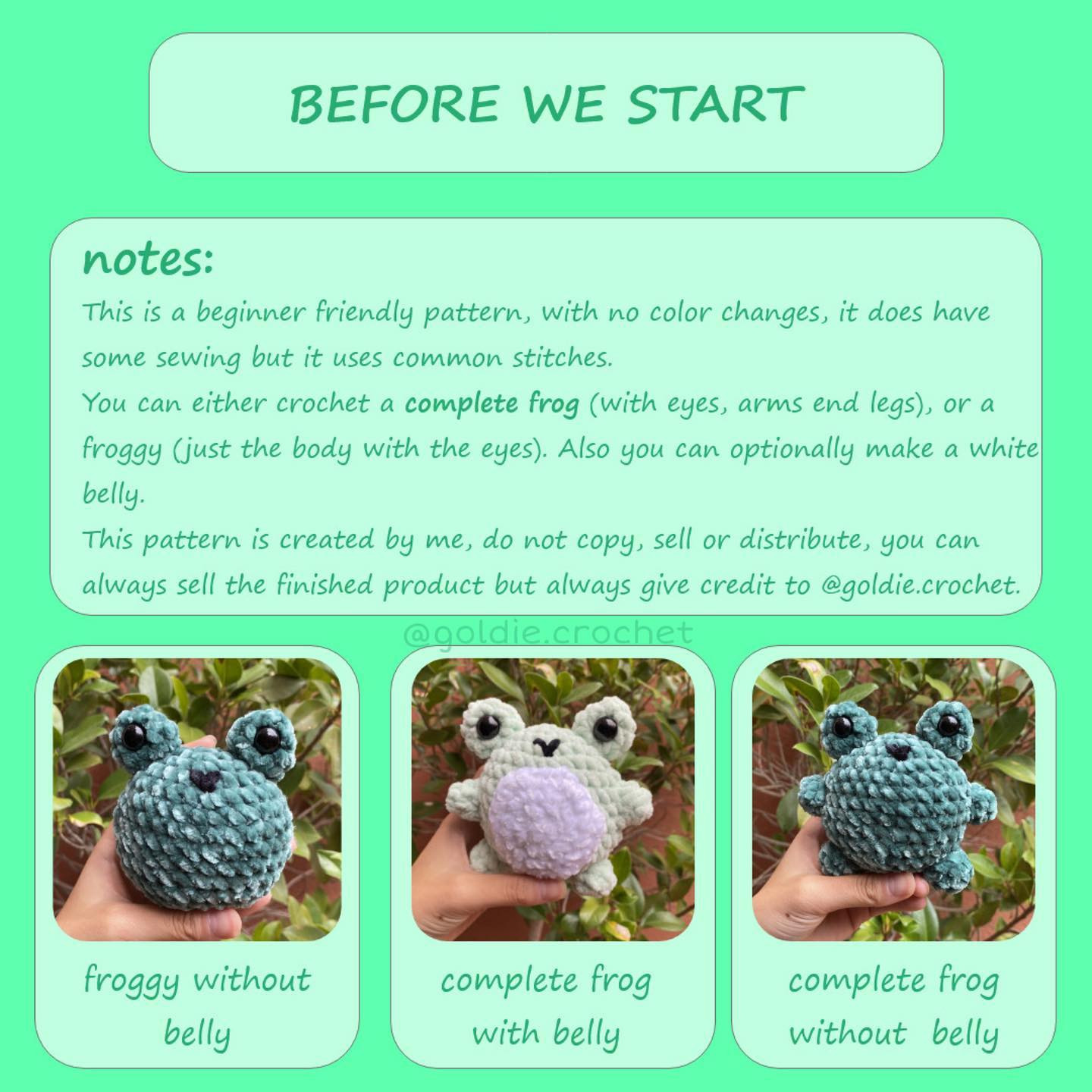 FREE frog pattern