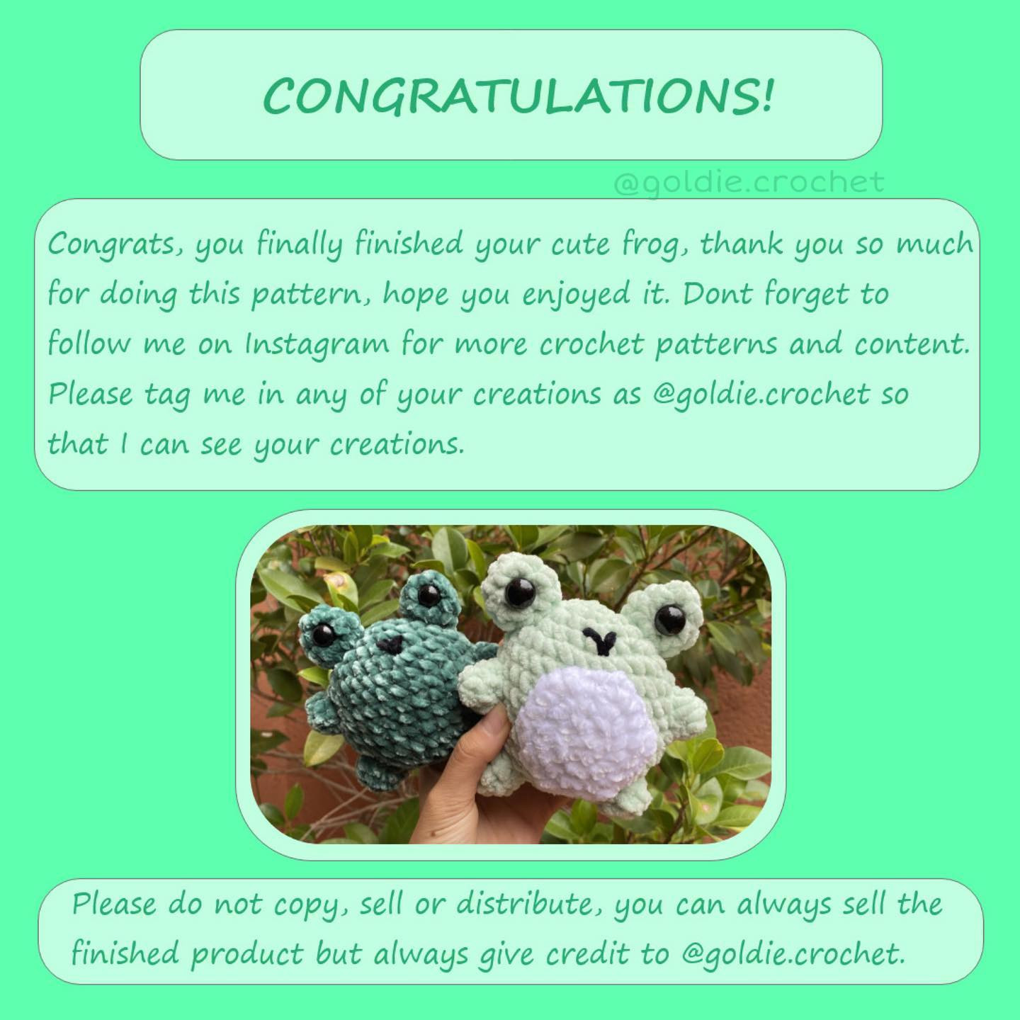 FREE frog pattern