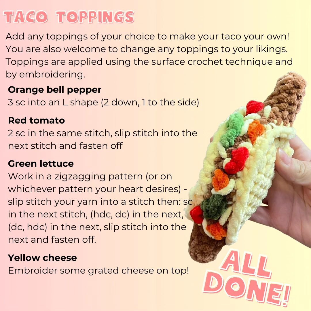 free no sew taco hotdog stego pattern set