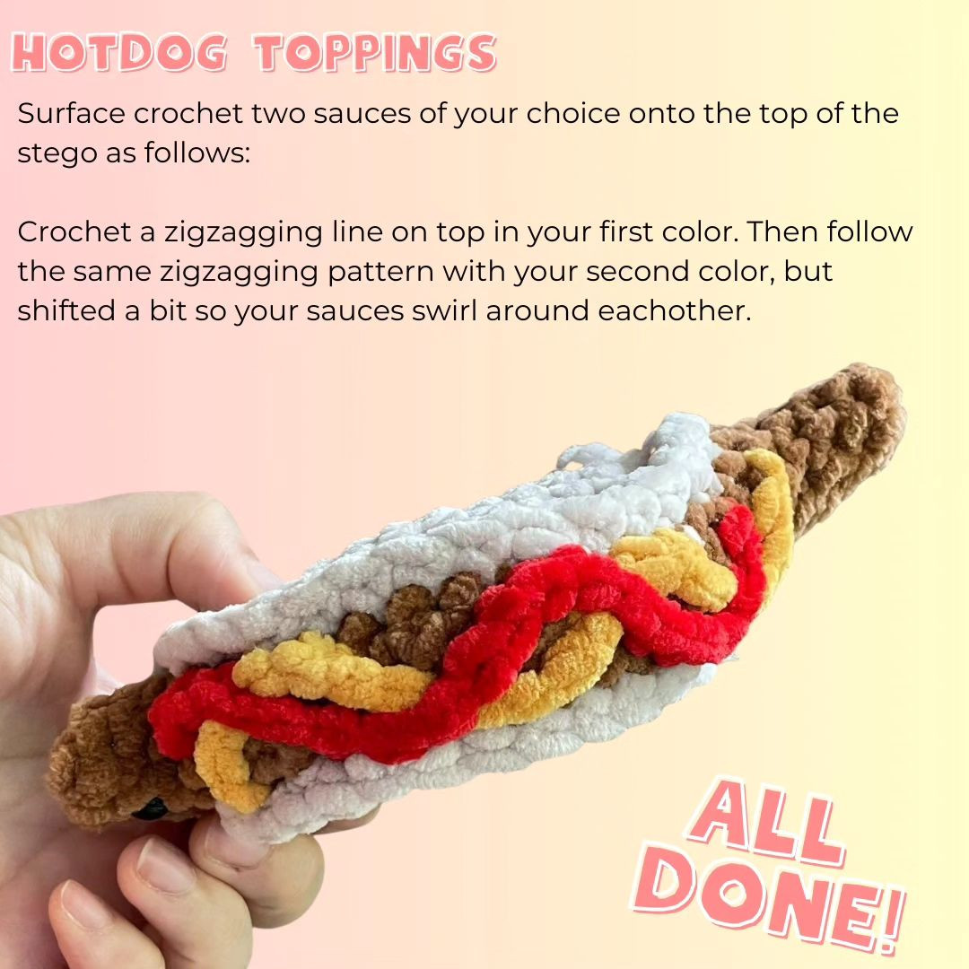 free no sew taco hotdog stego pattern set