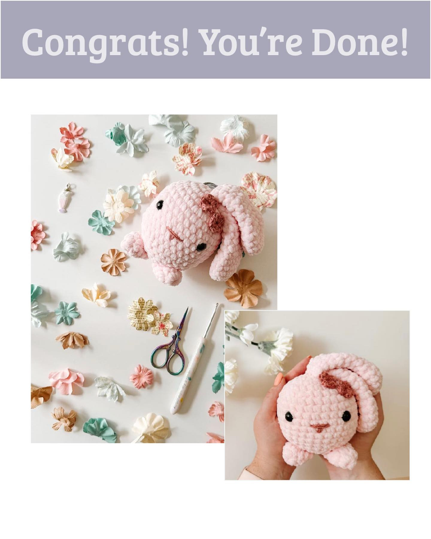 free pattern blossom bunny