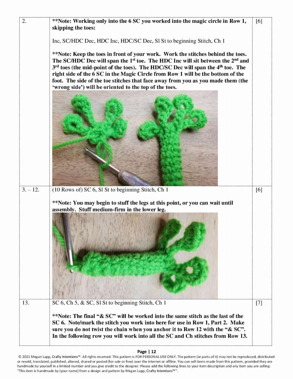 frog crochet pattern