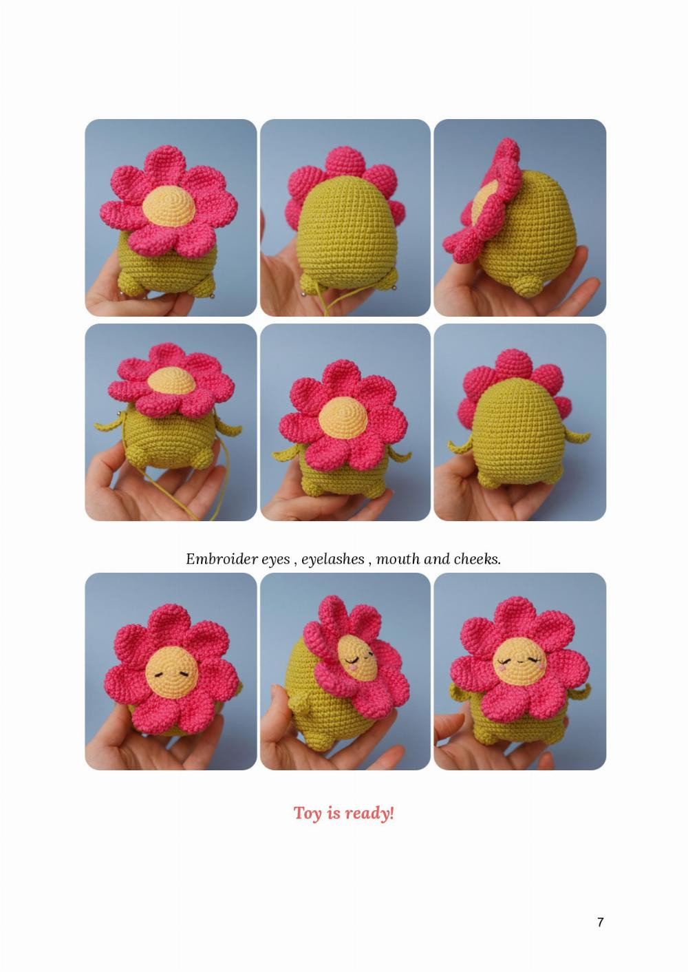 Frog Flower Mushroom crochet pattern