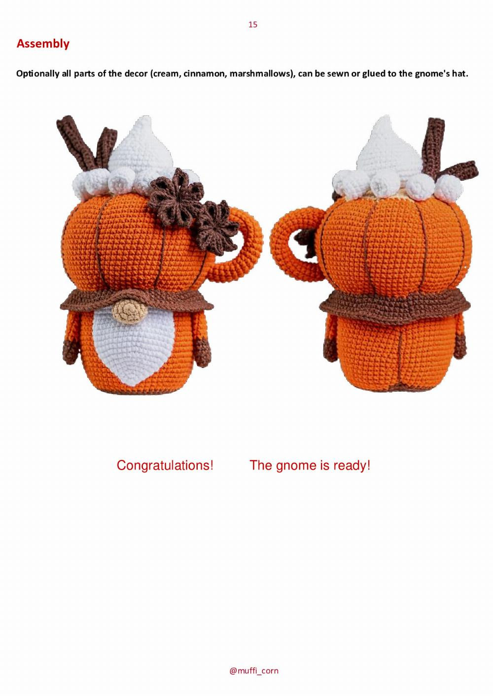 gnome pumpkin spice crochet pattern