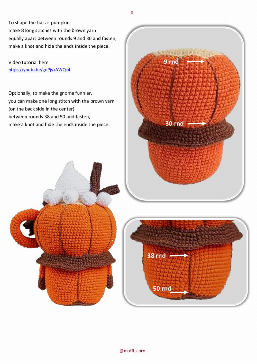 gnome pumpkin spice crochet pattern