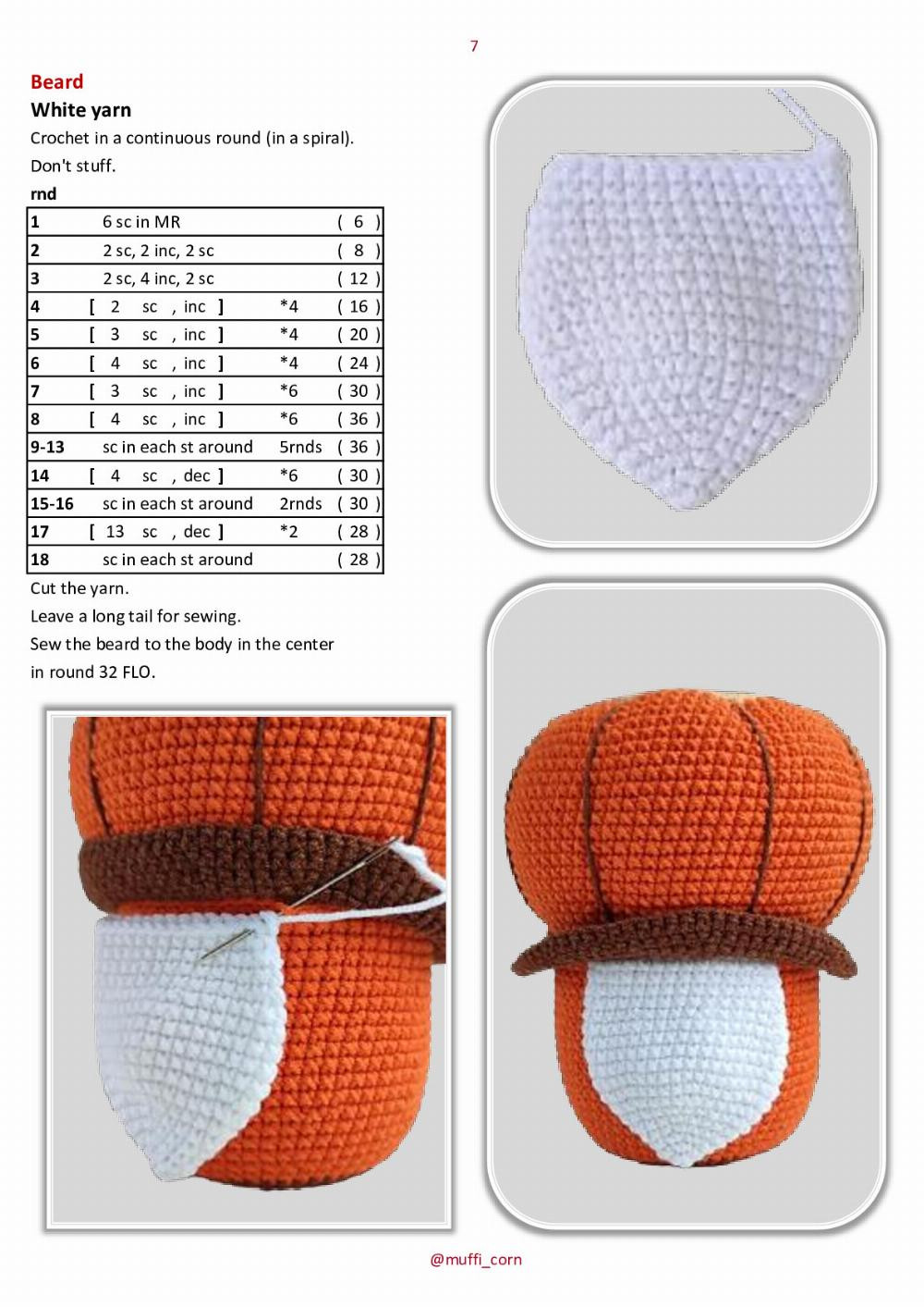 gnome pumpkin spice crochet pattern