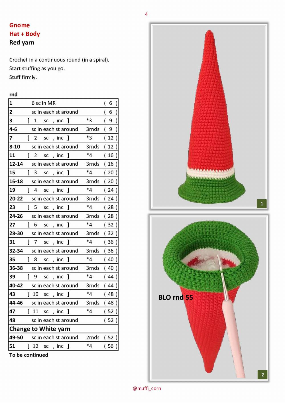 Gnome watermelon crochet pattern