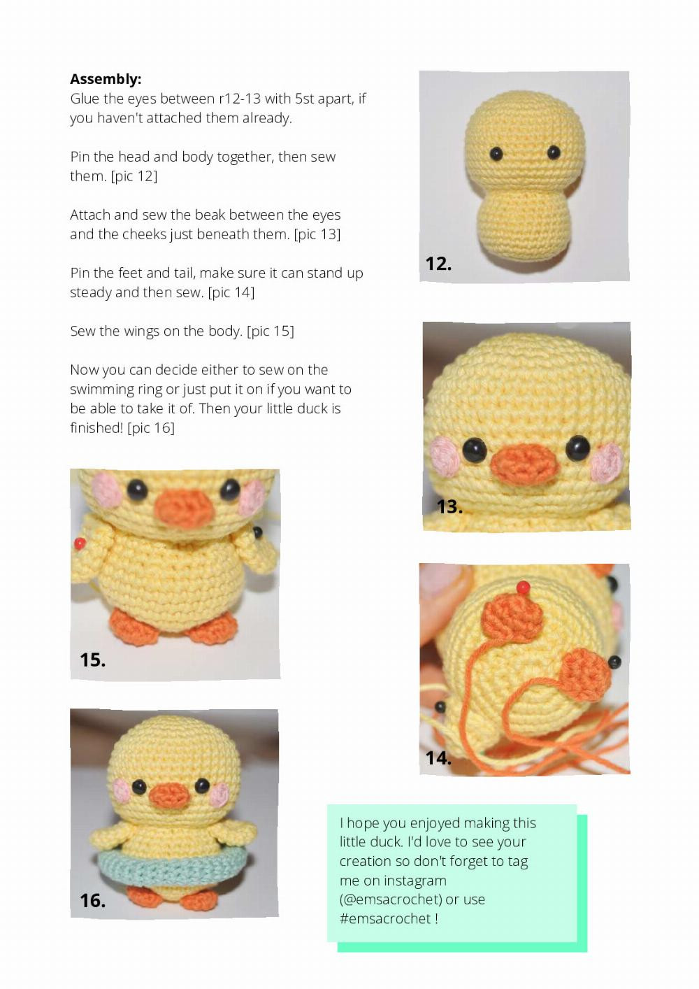 grace the duck crochet pattern