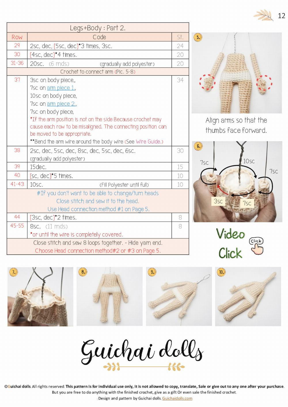 guichai pattern ariel mermaid crochet pattern