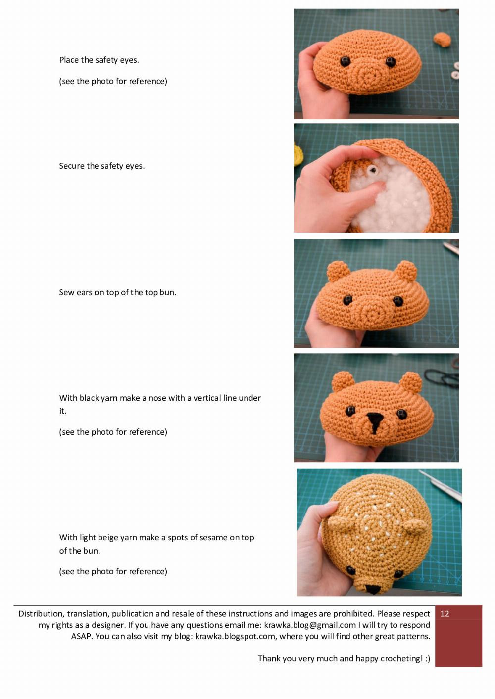 hamBEARger Crochet pattern