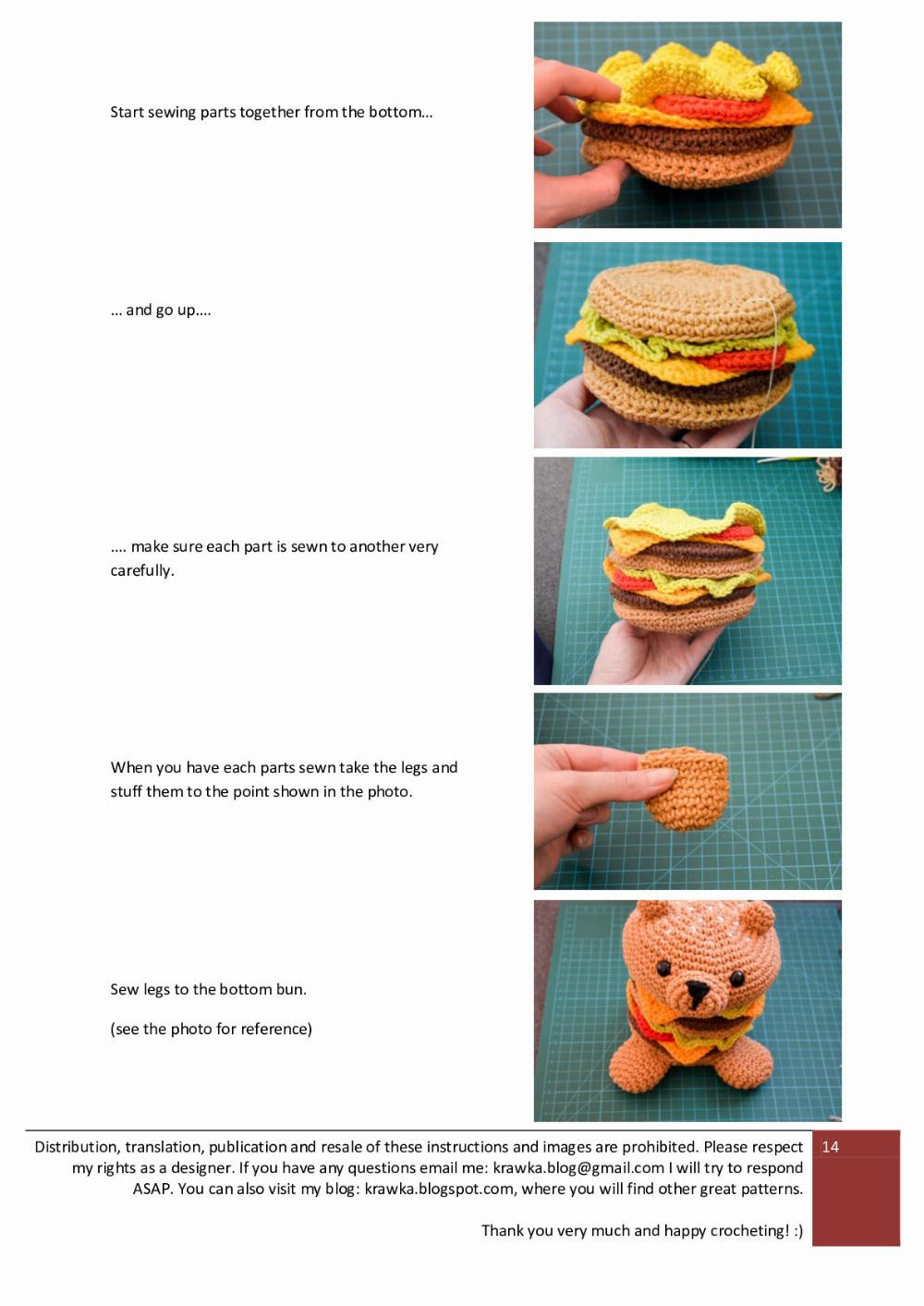 hamBEARger Crochet pattern